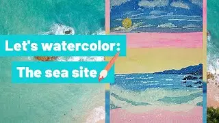 easy sea painting for beginners/ water color painting🎨