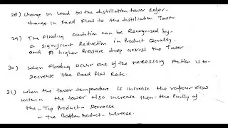 HPCL Rajasthan Refinery 150 MCQ On Distillation, Extraction, Striper & Reactor