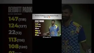 Devdutt Padikkal's stats in Vijay Hazare Trophy 2025/26! 🤯🔥