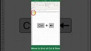 Excel Move to End of Col & Row #shorts