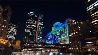 The World's Largest Digital Art Projection: Chicago's Art on the Mart in Downtown Chicago |4K  video