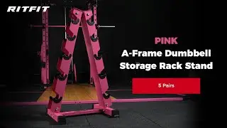 New Arrivals | RitFit Pink A-Frame Dumbbell Storage Rack Stand 5 Pairs