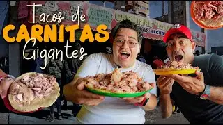 Tacos de CARNITAS DE MEDIO KILO los MAS GRANDES ft. @HECHOENMEXICOOO