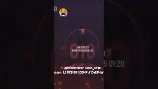 my id is ban for 2 weeks 😔😭
