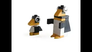 Lets build a Lego mom & baby penguin!!#screenfreeactivities#legoclassic#legokids#penguin#antarctica