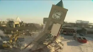 Clock tower demolished