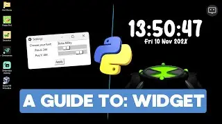 Build a CLOCK WIDGET with PYTHON and TKINTER