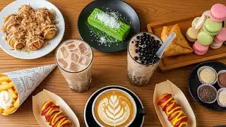Kueh Talam, Kimchi Corn Dog, Bubble Tea & More Street Food Video Compilation #foodie #food #yummy