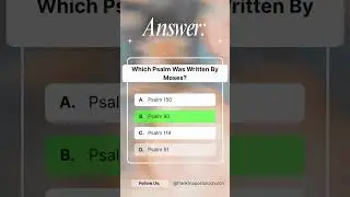 Franklin Apostolic Church&rsquo;s Weekly Bible Trivia