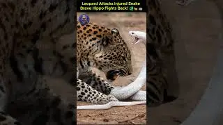 Leopard Attacks white Snake Brave Hippo Fights Back #leopardattack
