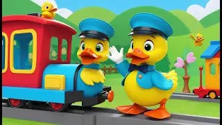 Little Duck the Train Conductor 🦆🚂 | 3D Animated Nursery Rhyme for Kids