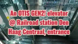 An OTIS GEN2! elevator @ Railroad station Den Haag CS, entrance