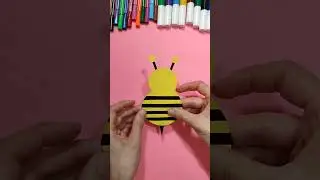 How to make a paper bee 🐝 #ideas #creative #activities #tutorial #papercraft #bee #insects #art