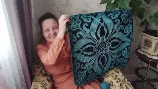 Просто волшебный узор крючком. Пробуем вязать нитками градиентом.