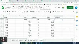 Creating a frequency chart in google sheets