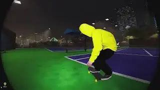 Skating diy Spots in Tennis Courts in Session