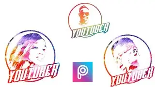 How to Make YouTube Logo Design in Picsart ~ Picsart Editing (2023)