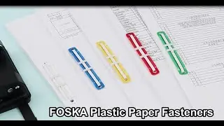 Foska Two-hole Binder Fastener Colorful Office Stationery Durable Plastic Paper Fasteners  T10012