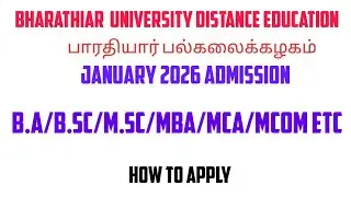 bharathiar university distance education feb 2026 admission | bharathiar university