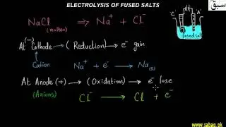 Electrolysis of Fused Salts | 1st year Chemistry | swap education portal