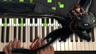 How To Train Your Dragon - Flying Theme (Piano Tutorial Lesson)