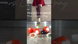 Pea vs. Cheese Army! Boots Crushing Food! Oddly Satisfying! ASMR