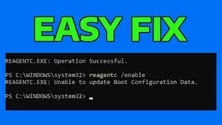 How To Fix ReAgentc Unable to Update WinRE Boot Configuration Data