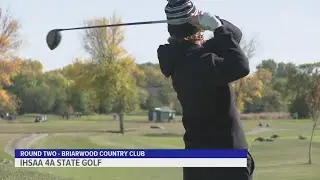 Final round of 4A high school boy's state golf braves wind, ends in playoff