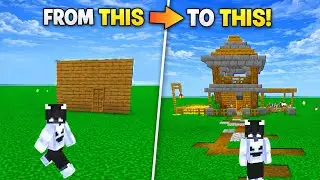 From a Box House to This 😳 | Minecraft Starter House Transformation