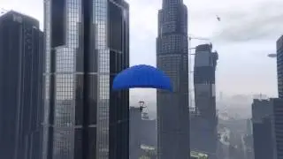 GTA 5 - Parachuting of the maze bank tower