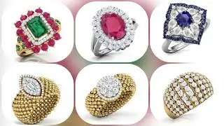 Attractive And Preety Gold Cocktail Rings Collection For Girls /Ladies /Women