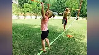 flybold Slackline Kit with Training Line Tree Protectors Ratchet Protectors Arm review