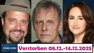 Trauer um Promis, die in der Woche vom 08.12. bis 14.12.2025 verstorben sind.