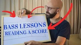 Beginner bass lesson - Ex 1 - score reading introduction - Bass lesson
