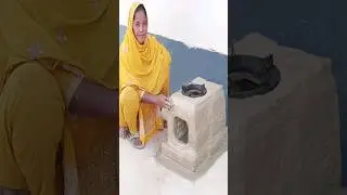 how to make primitive technology potable clay oven #diy #woodburningstove #cement #stove #villagelif