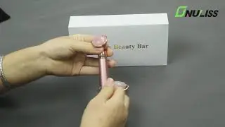2-IN-1 Electric Jade Roller Vibrating Facial Roller & Face Massager, Rose Quartz