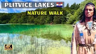🌧️ Plitvice Lakes Walk | Iconic Waterfalls & Vinnetou Scenery, Rainy Summer Morning 🌿💦Part1