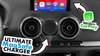 Audi A3/S3/RS3 (8V): MagSafe phone holder wireless charger + CarPlay adapter