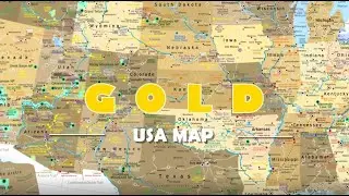 Gold Edition USA Push Pin Map by GeoJango