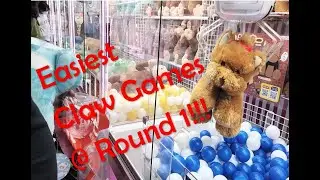 Claw Games at Round 1 Arcade  in Japan! Guess How Many We Won!