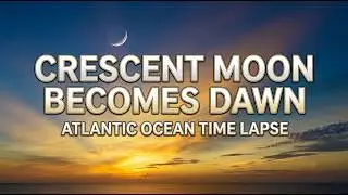 Crescent Moon Becomes Dawn - Time-Lapse Meditation - Atlantic Ocean