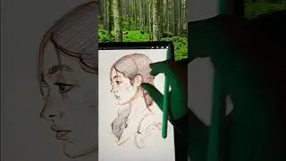 Portrait Digital Sketch 🌿✏️