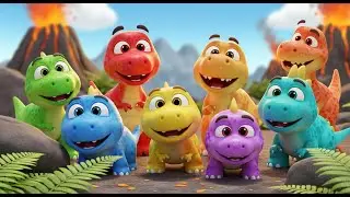 Seven Little Toy Dinosaurs Stomp Stomp Stomp AV1 | Nursery Rhymes for Kids & Baby