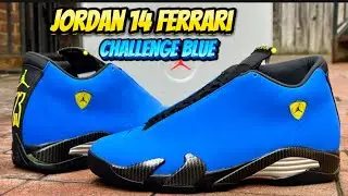 WHAT?!?   Jordan 14 Ferrari Challenge Blue review & on foot!  🔥🔥🔥