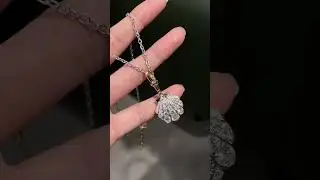 🌊 Shell Necklace with Lab-Grown Diamond | D Color VVS