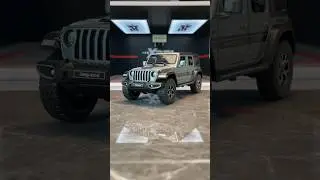 Model of Silver Jeep Wrangler Rubicon diecast model car #cars #modelcars #diecast