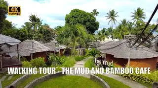 4k Koh Samui Walking tour around Bamboo Cafe The Mud | Streets of Thailand 2021