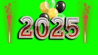 New year 2025 Green Screen Celebration Effect Background HD