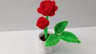 How to make a Pipe Cleaner Rose Pot 2: the Flower Pot