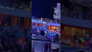 Neon Pool Party 😎#carnival #cruise #pool #party #fun #new #short #video #dad #sk8 #carnivalcruise